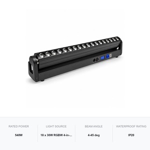 Barre de projecteurs linéaires 18x30W LED RGBW, Zoom Beam Wash avec inclinaison et zones de pixels pour scène - Product Image 5