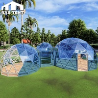 Dôme en verre connecté multifonctionnel pour hébergement en plein air