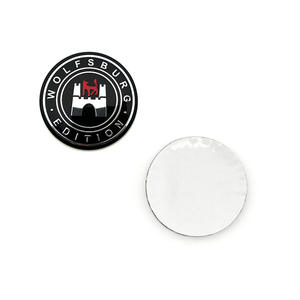 Badge noir en ABS de 56 mm pour enjoliveur de roue avec finition miroir, installation facile, compatible avec les roues de 60/65 mm - Product Image 6