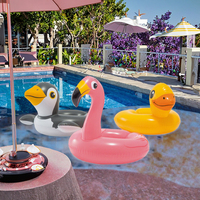 Bouées de piscine gonflables en PVC écologiques pour enfants, motifs flamants roses, canards, pingouins, animaux de dessin animé mignons, flotteurs de natation séparables