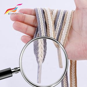 Lacets plats d'oreilles de blé lacets tressés torsadés dentelle de chaussure tissage graisse 15mm lacet pour baskets bottes - Product Image 5