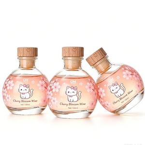 Botella de Vidrio Transparente Redonda con Tapón de Corcho, en Forma de Bola, de 8oz y 4oz, para Envasar Pociones, <span class=keywords><strong>Vino</strong></span> y Jugos de Frutas - Product Image 3