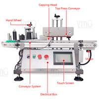 Machine d'étiquetage automatique de bouteilles plates de bureau YIMUPACK YM420, machine d'étiquetage automatique de bouteilles carrées