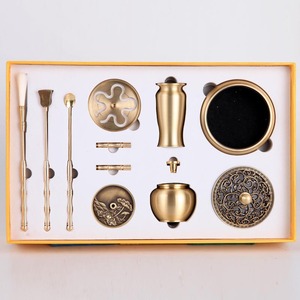 Pure <b>copper</b> incense set, incense seal making tools, sandalwood and agarwood <b>powder</b>, incense making tools, incense burner, - Product Image 1
