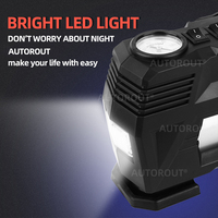Compresseur d'air portable DC12V 150PSI ABS avec moniteur de pression des pneus, lumière d'urgence et certification CE pour gonfleur de voiture et de moto
