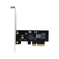 Carte convertisseur PCIe X4 vers SFF-8643 à port unique pour SSD NVMe U.2 pour stockage serveur