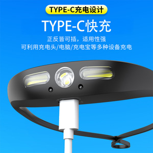 Lampe frontale Baifeng à LED rechargeable, intensité réglable, pour course à pied et cyclisme en extérieur, modèle n° 0081 - Product Image 4