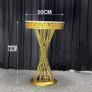 โต๊ะของหวานทองคำอุปกรณ์จัดงานแต่งงานศูนย์จัดงานแต่งงานปาร์ตี้ตกแต่งเค้กแสดงตาราง - Product Image 5
