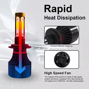 Faros LED superbrillantes de <span class=keywords><strong>4</strong></span> lados para coche, Bombilla H11, H7, 9005, hb3, 9006, 360, H4, venta al por mayor de fábrica - Product Image 4