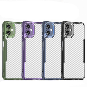 Gran oferta de fundas protectoras de teléfono con carga inalámbrica para lentes de cámara mate de fibra de carbono para Samsung Galaxy A06 - Product Image 1