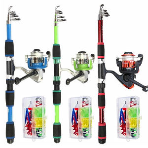 Venta al por mayor de Material de fibra de vidrio varilla telescópica con accesorios de equipo de pesca caña de pescar y carrete Combo conjunto completo - Product Image 6