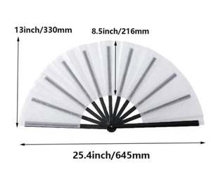 Ventilador de Manivela de Plástico de 10 Pulgadas Guan Sen, Manualidades Únicas Hechas a Mano, Pintadas a Mano, Ecológicas, Personalizables - Product Image 3