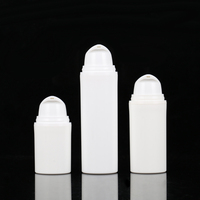 Flacon pompe cosmétique sans air en PP blanc de 15 ml, 30 ml, 50 ml pour sérum et lotion