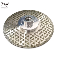 Disque à lamelles diamanté brasé sous vide LITTLE ANT M14 de 115 mm, qualité industrielle, pour le marbre, la porcelaine et les carreaux