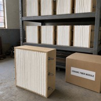 Module en fibre céramique pour ancrage par soudure, bloc d'isolation réfractaire, revêtement de four 1400°C, ignifuge haute température, blanc, 3-5m
