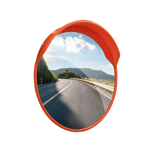 Miroir de sécurité routière convexe en PC durable, 60 cm, grand angle, intérieur/extérieur, antivol - Product Image 1