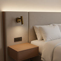 Éclairage hôtelier homologué UL Marriott Fairfield Inn Lumières de lecture à LED pour tête de lit Applique murale réglable avec prise