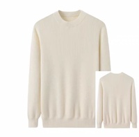 Pull en cachemire 100% de Mongolie intérieure, col rond, tricot léger, tricoté en maille gaufrée, pull en cachemire 100% pour homme