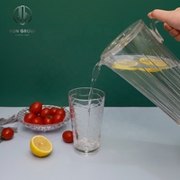 Vente en gros Pichet à jus en plastique Grandes carafes et bouilloires pour eau de boisson Pichet à eau en acrylique
