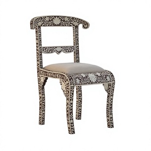 Silla de Ocio con Incrustaciones de Hueso Hecha a Mano, Más Vendida, con Funda Extraíble, Diseño Moderno, para Hogar, Oficina, Sala de Estar, Hotel, Restaurante, Comedor - Product Image 3