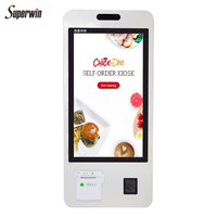 Kiosque de paiement tactile en libre-service Superwin CY-88 24 pouces Android 11 avec SDK pour la gestion des files d'attente (banques/hôpitaux/restaurants rapide) en métal