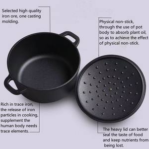 Vente <span class=keywords><strong>en</strong></span> gros Casserole ronde uniforme à conduction thermique Casserole noire antiadhésive 20/23/26/<span class=keywords><strong>28</strong></span> <span class=keywords><strong>cm</strong></span> Marmite à four hollandais Ensembles de marmites <span class=keywords><strong>en</strong></span> <span class=keywords><strong>fonte</strong></span> - Product Image 4