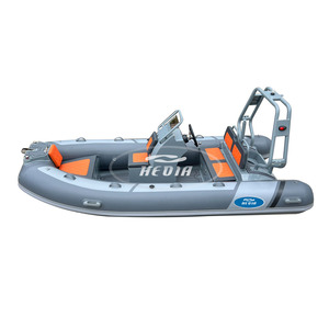 Usine de bateaux Hedia 13ft rib 390 doubie coque en v profond orca hypalon bateau gonflable à côtes en aluminium - Product Image 2
