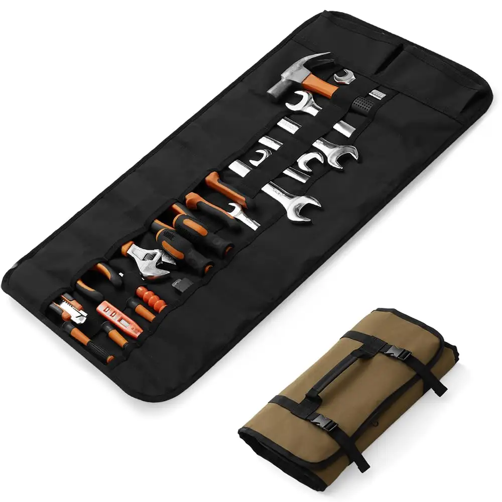 Heavy Duty Waterdichte Oxford Tool Roll Up Opbergtas 24 Zakken Gereedschap Sleutel Rol Organizer