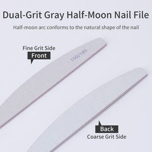 Zımpara 25 adet tırnak törpüsü özel Logo 100/180 tampon kavisli Zebra tırnak törpüsü çift taraflı zımpara panoları manikür aracı - Product Image 4