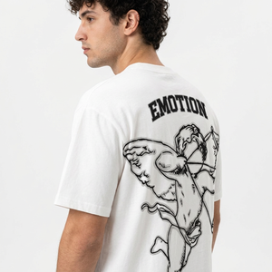 Camiseta de Hombre Oversize Estilo Urbano, Manga Corta, Cuello Redondo, Tejida, con Estampado Gráfico Frontal, Ropa Casual de Verano - Product Image 5