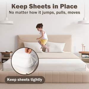 Attaches de draps avec sangles de maintien ajustables pour maintenir les draps en place, ferme et resserrés, attaches d'angle robustes pour draps, compatibles avec tous les matelas - Product Image 6