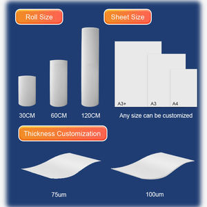 Rotolo di pellicola PET per trasferimento a caldo DTF formato A3/A4 per stampa su abbigliamento, pellicola trasparente con funzioni di taglio e rimozione facile, resistente alle alte temperature - Product Image 4