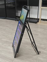 Écran LCD numérique VETO 21,5 pouces en forme de A avec tableau d'écriture, alimenté par batterie, affichage de menu portable pour boulangerie