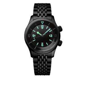 Reloj mecánico automático para hombre, estilo deportivo, pulsera de acero inoxidable negra, marcadores luminosos, reloj de pulsera con bisel giratorio Longinesing - Product Image 1