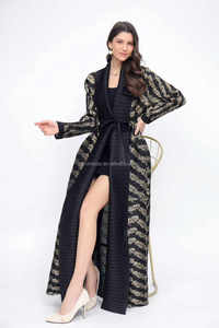 Promistar 2025 ODM dân tộc cầu nguyện kaftan Dubai Áo choàng kimono caftan hijab xếp li ăn mặc chống tĩnh miễn phí Kích thước hồi giáo Polyester - Product Image 4