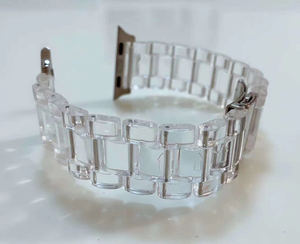 <span class=keywords><strong>Cinturino</strong></span> di Ricambio alla Moda in <span class=keywords><strong>Plastica</strong></span> Trasparente Colorata per Apple Watch 38/40/41/42/44/45/49 mm, Compatibile con Serie 1 2 3 4 5 6 7 8 - Product Image 4