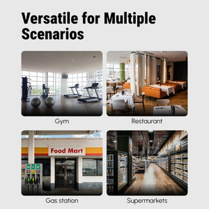 Réfrigérateur à boissons multifonctionnel silencieux à haute capacité avec 3 portes, refroidissement par air, affichage numérique, pour centres commerciaux - Product Image 6