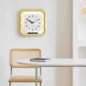 Wozoom <b>Wall</b> <b>Clock</b> Cream Irregular Shape <b>Silent</b> Battery Powered Modern Minimalist Artistic Home Decor - Product Image 4