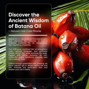 Prévient la perte de cheveux, améliore l'épaisseur, huile de Batana 100% brute pressée à froid, masque capillaire biologique pour hommes et femmes, tous types de cheveux - Product Image 3