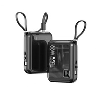 Cargador Portátil Rápido PD22.5W 10000 mAh con Cable de Carga USB, Mini Banco de Energía Inteligente de 6000 mAh con Pantalla LED