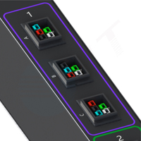 PDU triphasé 125A 480V 12 voies C19 Outlet 125A High Power Socket Rack 6pin Power Distribution Unit pour T21 S21
