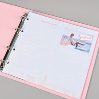 Carpeta de presupuesto personalizada A5 de alta calidad, carpeta de archivos 6x8, cubierta de cuero PU, sistema de hojas sueltas, encuadernación en espiral, almacenamiento para álbum de fotos