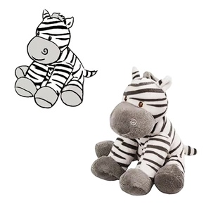 CustomPlushMaker, Fabricante de Peluches Personalizados, Animales Salvajes de Peluche, Peluche de Cebra Suave, Juguete de Peluche Blando - Product Image 1