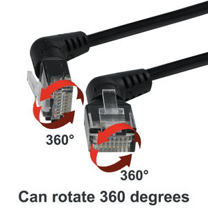 Super Klasse 6 Cat6a 10G 10 Gigabit Puur Koper Rj45 Draad Elleboog 360 Graden Rotatie Afgewerkte Jumper Communicatiekabels - Product Image 3