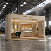 Vitrine de bijoux haut de gamme vitrine de bijoux moderne en métal en acier inoxydable meubles de bijoux de luxe en verre incurvé personnalisé