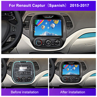 Autoradio Android Podofo 9 pouces pour Renault Captur Espagnol 2015-2017, Carplay sans fil, Android Auto, HIFI, WIFI, GPS, BT