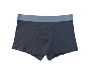 Calzoncillos bóxer negros para hombre con logotipo personalizado, transpirables, de algodón y spandex, de secado rápido, antiestáticos. - Product Image 3