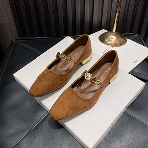 Sandali Casual Personalizzati 2025 con Logo, Stile Vintage Unico, <span class=keywords><strong>Scarpe</strong></span> Mary Jane con Fibbia Dritta e Decorazione Dorata, <span class=keywords><strong>Tacco</strong></span> <span class=keywords><strong>Basso</strong></span> - Product Image 4