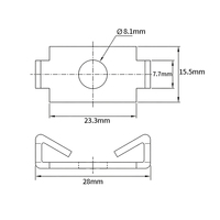 Tuojian Wholesale Zinc Plated 3030 3060 3090 Carbon Steel End Fastener Screw Connector for Aluminum Profile