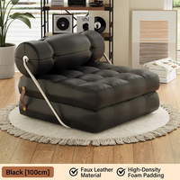 Schlafsofa Klappbar Dual-Use 2025 Neues Design All-in-One für Kleine Apartments Wohnzimmer Balkon Liegestuhl Edelstahlrahmen